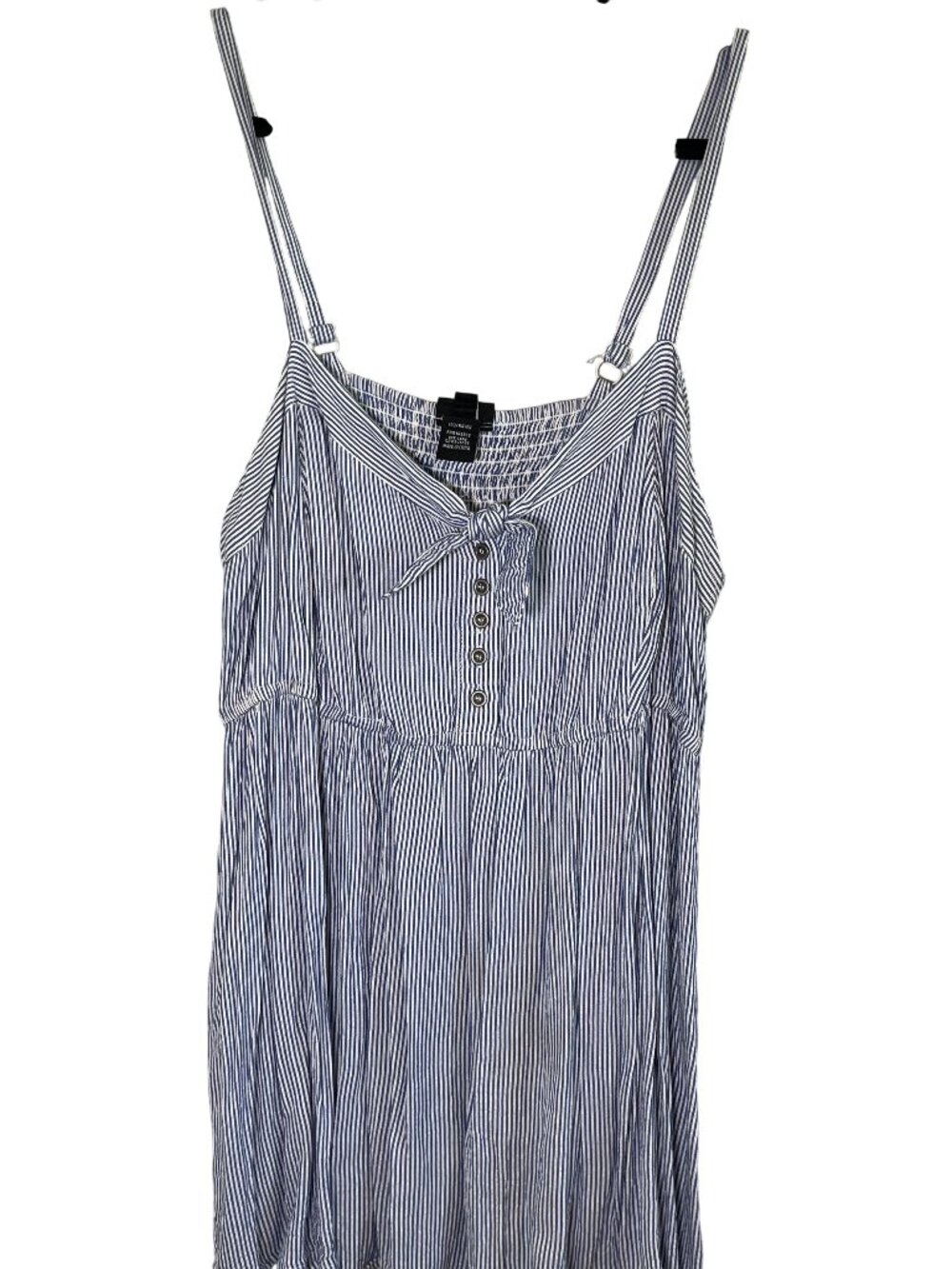 Coastal Stripe Tank Top Blue 3X Nautical Resort Preppy Artsy Festival Boho Indie